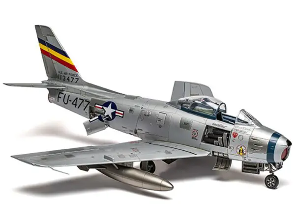 Level 2 Model Kit North American F-86F Sabre Aircraft with 2 Scheme Options 1/48 Plastic Model Kit by Airfix #3