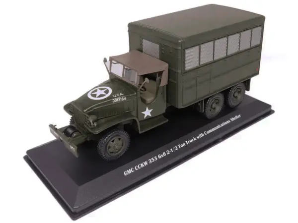 GMC CCKW 353 6x6 2-1/2 Ton Truck with Communications Shelter Olive Drab "United States Army" 1/43 Diecast Model by Militaria Die Cast #2