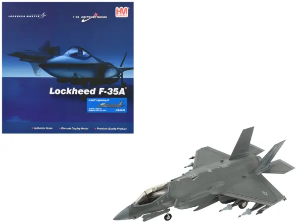 Lockheed Martin F-35A Lightning II Aircraft "100th Fighter Squadron Alabama Air National Guard" (2023) United States Air Force "Air Power Series" 1/72 Diecast Model by Hobby Master #1