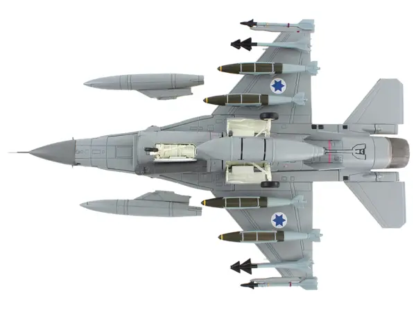 Lockheed F-16D Fighting Falcon Fighter Aircraft "628 Barak 105 Squadron The Scorpion" Israeli Air Force "Air Power Series" 1/72 Diecast Model by Hobby Master #4