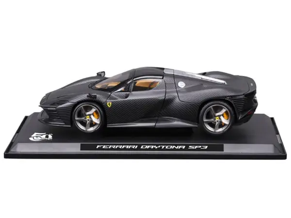 Ferrari Daytona SP3 Carbon Fiber "Carbon Series - Bburago 50th Anniversary" 1/18 Diecast Model Car by Bburago #2