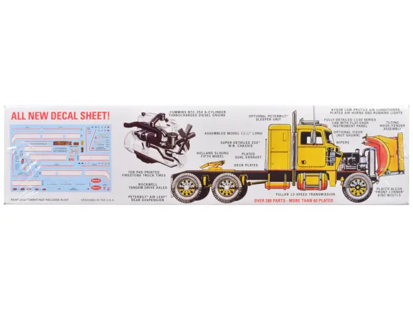 Skill 3 Model Kit Peterbilt 359 "Cross Country Hauler" 1/25 Scale Model by AMT #2