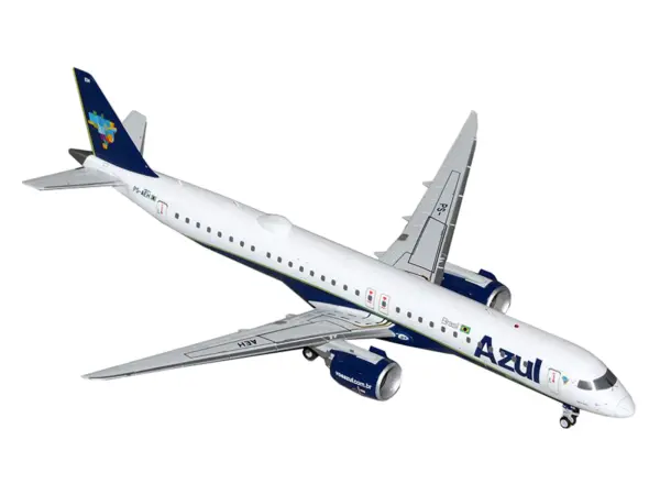 Embraer E195-E2 Commercial Aircraft "Azul Brazilian Airlines" (PS-AEH) White with Blue Tail "Gemini 200" Series 1/200 Diecast Model Airplane by GeminiJets #2