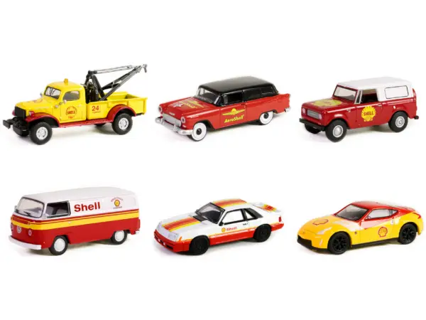 "Shell Oil Special Edition" Series 2 Set of 6 pieces 1/64 Diecast Model Cars by Greenlight #2