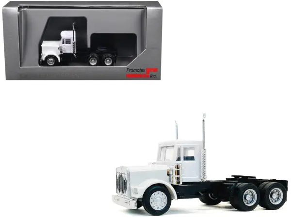 Kenworth W900 Short Day Cab White 1/87 (HO) Plastic Model Car by Promotex #1