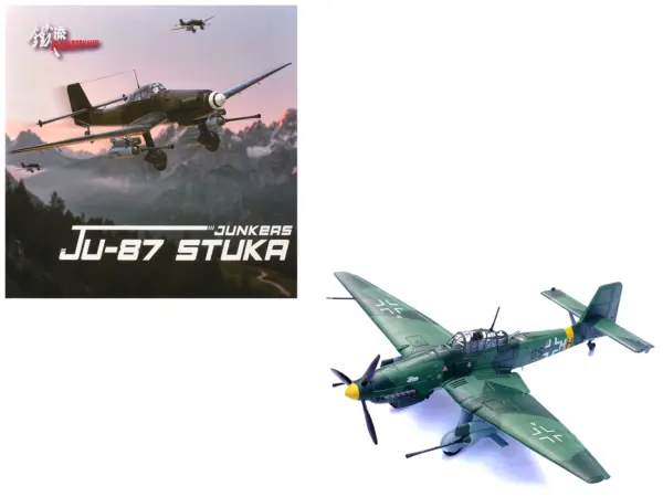 Junkers Ju 87G1 Stuka Bomber Aircraft "10.(Pz)/SG 2 Immelmann GS+MH Dubno Ukraine" (1944) German Luftwaffe "Wing" Series 1/72 Diecast Model by Panzerkampf #1