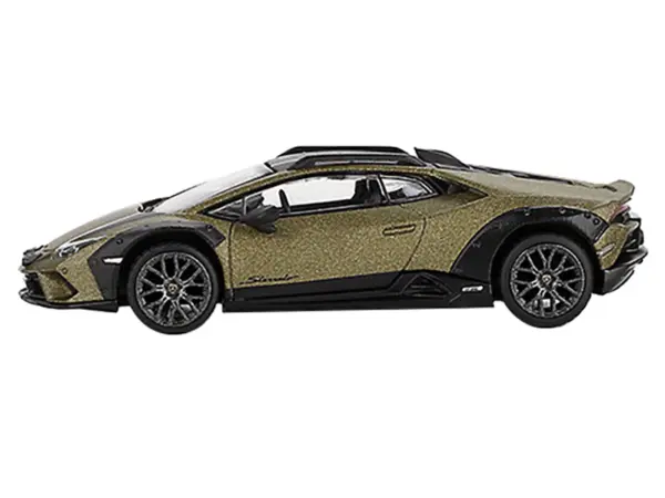 Lamborghini Huracan Sterrato Verde Gea Matt Green Metallic with Black Tio and White Stripes Limited Edition to 7200 pieces Worldwide 1/64 Diecast Model Car by Mini GT #2