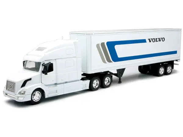 Volvo VN-780 Truck with Dry Van Trailer White "Long Haul Truckers" Series 1/32 Diecast Model by New Ray #2