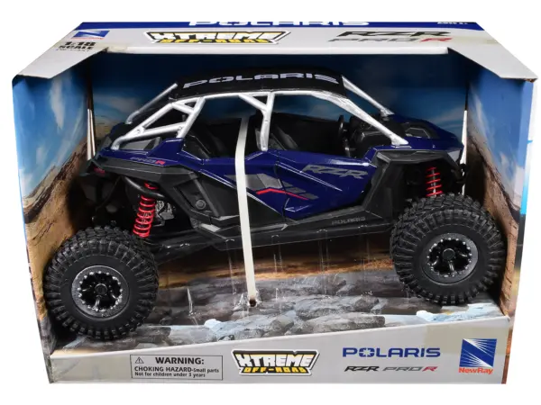 Polaris RZR Pro R UTV Blue with Black Top "Xtreme Off-Road" Series 1/18 Diecast Model by New Ray #3