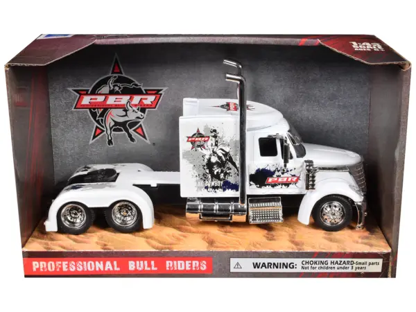 International Lonestar Truck Tractor White "PBR Professional Bull Riders" 1/43 Diecast Model by New Ray #3