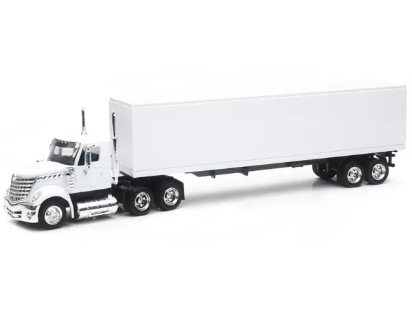International LoneStar Truck with Dry Goods Trailer White "Long Haul Truckers" Series 1/43 Diecast Model by New Ray #2