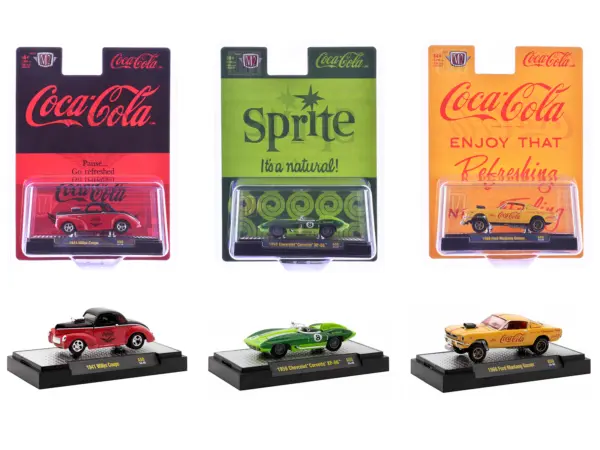 "Sodas" Set of 3 pieces Release 50 Limited Edition to 10000 pieces Worldwide 1/64 Diecast Model Cars by M2 Machines #1