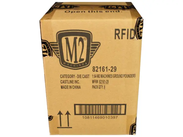 "Ground Pounders" 6 Cars Set Release 29 IN DISPLAY CASES Limited Edition 1/64 Diecast Model Cars by M2 Machines #4