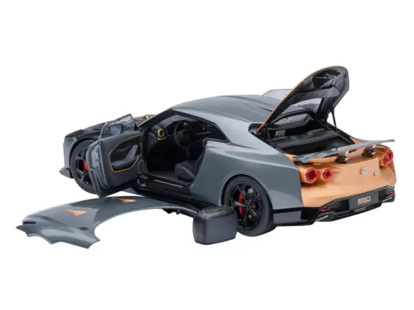 Nissan GT-R50 By ItalDesign "Goodwood Version" Liquid Kinetic Gray Metallic with Gold Accents 1/18 Model Car by Autoart #2