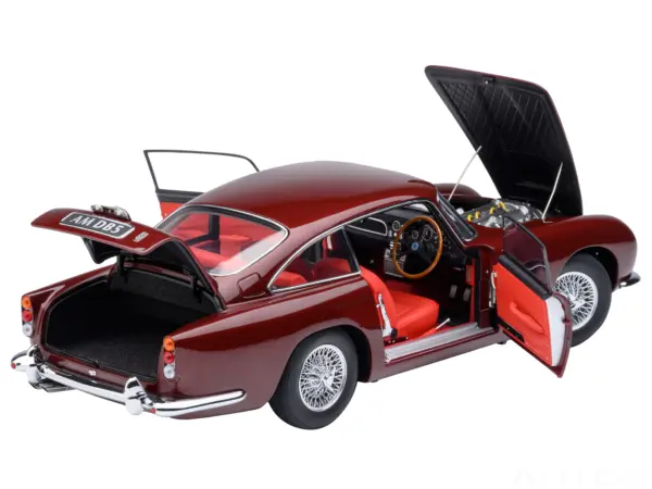 Aston Martin DB5 RHD (Right Hand Drive) Dubonnet Rosso Red Metallic 1/18 Model Car by Autoart #2