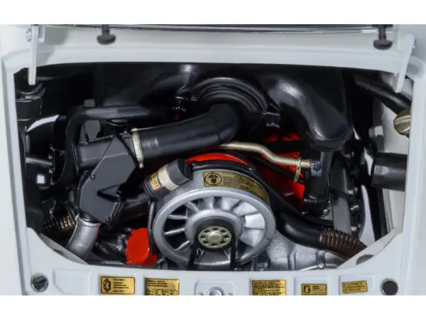 Porsche 911 Carrera 2.7 RS Grand Prix White with Red Stripes and Wheels 1/18 Model Car by Autoart #3