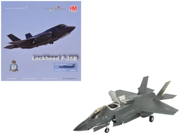Lockheed Martin F-35B Lightning II Aircraft "Black Death VMFA-542 MCAS Cherry Point" (2023) United States Marine Corps "Air Power Series" 1/72 Diecast Model by Hobby Master #1