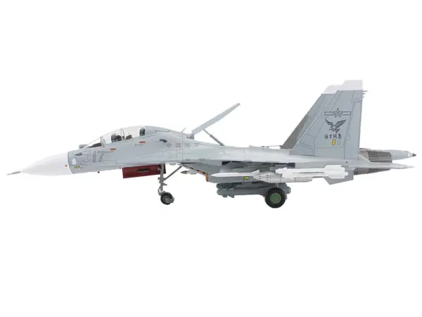Sukhoi Su-30MK2 Flanker-G Fighter Aircraft "White 17 China" (2022) People's Liberation Army Naval Air Force (PLANAF) "Air Power Series" 1/72 Diecast Model by Hobby Master #2