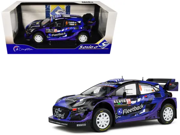Ford Puma Rally1 Hybrid #9 Jourdan Serderidis - Frederic Miclotte "Safari Rally Kenya" (2022) "Competition" Series 1/18 Diecast Model Car by Solido #1