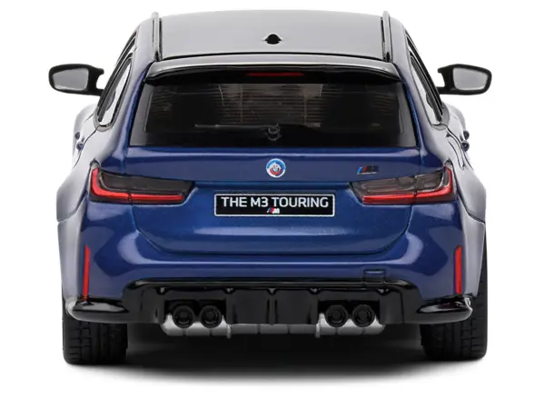 2023 BMW M3 Touring (G81) Competition San Marino Blue Metallic with Black Top 1/43 Diecast Model Car by Solido #4