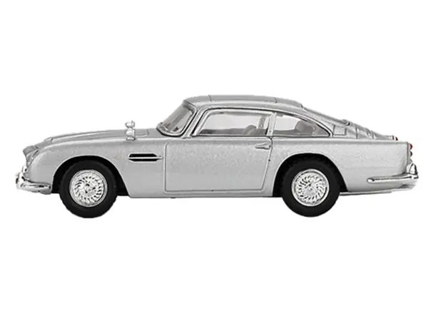 Aston Martin DB5 RHD (Right Hand Drive) Birch Silver Metallic 007 James Bond "Thunderball" (1965) Movie Limited Edition 1/64 Diecast Model Car by Mini GT #2