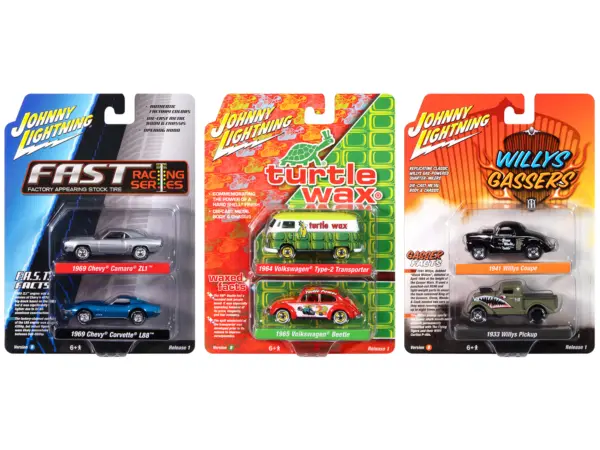 Johnny Lightning "2-Packs" 2024 Release 1 Set B of 6 pieces 1/64 Diecast Model Cars by Johnny Lightning #1