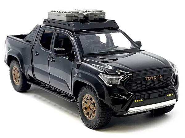 2024 Toyota Tacoma Trailhunter Edition Pickup Truck Black 1/24 Diecast Model Car #2