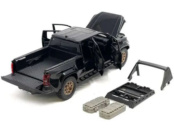 2024 Toyota Tacoma Trailhunter Edition Pickup Truck Black 1/24 Diecast Model Car #3