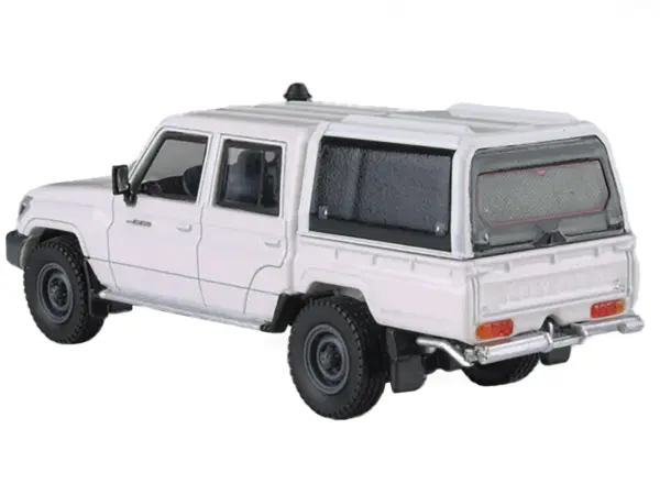2012 Toyota Land Cruiser LC 79 French Vanilla White with Canopy 1/64 Diecast Model Car by Paragon Models #2
