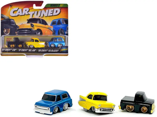 "Lowriders" Series 2 Chevrolet Triple Pack Set of 3 Cars Diecast Model Cars by CarTuned #1