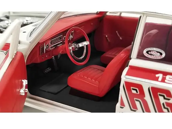 1964 Dodge 330 "Ramchargers" White with Red Graphics and Stripes Limited Edition to 504 pieces Worldwide 1/18 Diecast Model Car by ACME #3