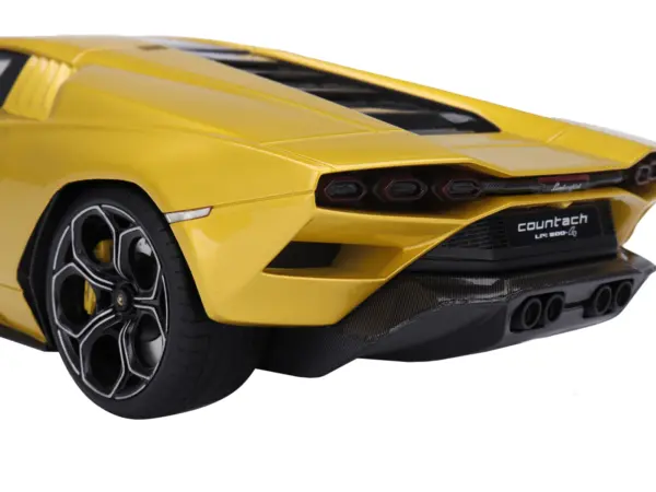Lamborghini Countach LPI 800-4 New Giallo Orion Gold Metallic 1/18 Model Car by Top Speed #5