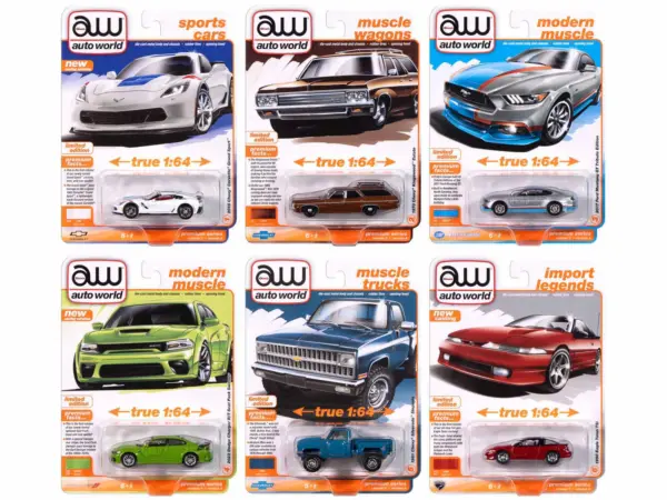 Auto World Premium 2024 Set A of 6 pieces Release 3 1/64 Diecast Model Cars by Auto World #1
