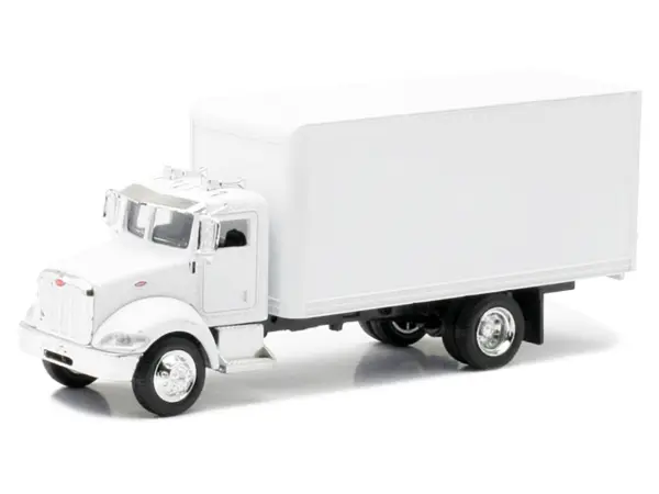 Peterbilt Utility 335 Box Truck White 1/43 Diecast Model by New Ray #2
