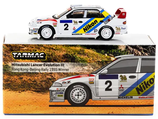 Mitsubishi Lancer Evolution III #2 Kenneth Eriksson - Staffan Parmander Winner "Hong Kong-Beijing Rally" (1995) "Global64" Series 1/64 Diecast Model by Tarmac Works #3