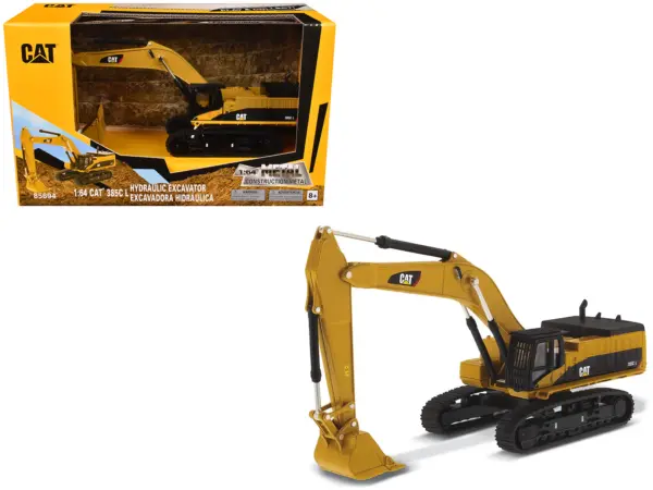 CAT Caterpillar 385C L Hydraulic Excavator Yellow "Play & Collect!" Series 1/64 Diecast Model by Diecast Masters #1