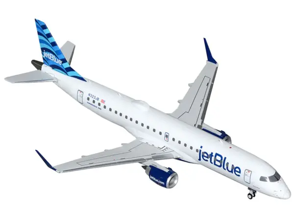 Embraer ERJ-190 Commercial Aircraft "JetBlue Airways" (N323JB) White with Blue Striped Tail "Gemini 200" Series 1/200 Diecast Model Airplane by GeminiJets #2