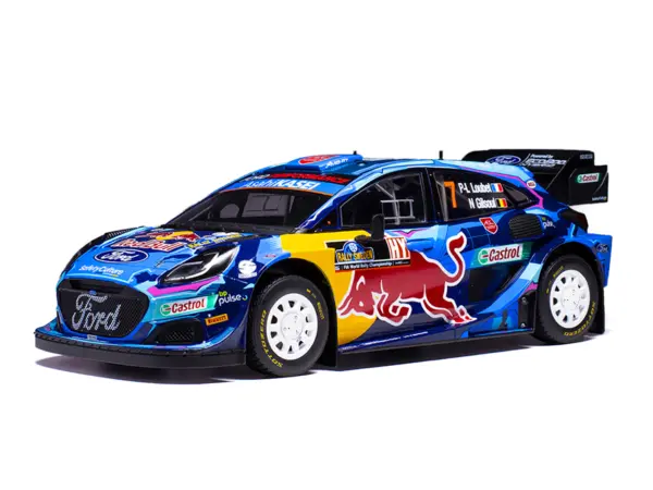 Ford Puma Rally1 #7 Pierre-Louis Loubet - Nicolas Gilsoul "Rally Sweden" (2023) 1/18 Diecast Model Car by IXO Models #2