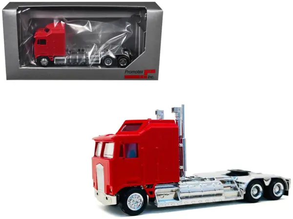 Kenworth K100 with 5-Bar Grill and XXL Chassis Red 1/87 (HO) Plastic Model by Promotex #1
