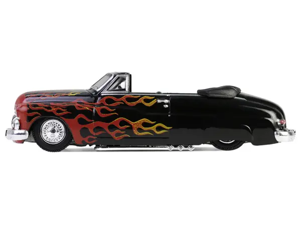 1950 Mercury Eight Convertible Lowrider Black with Flames "Menacing Monica" "Garbage Pail Kids" Series 7 1/64 Diecast Model Car by Greenlight #2