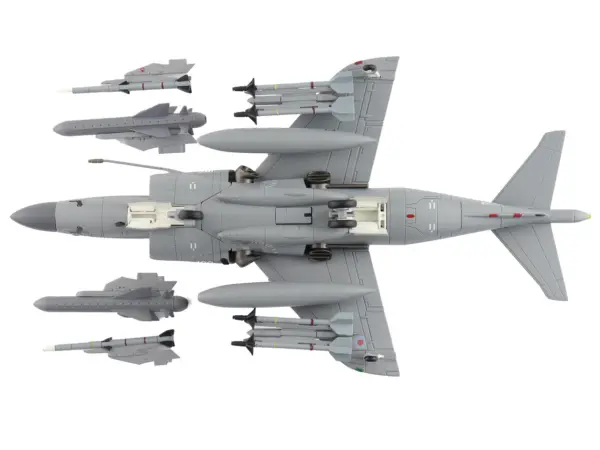 British Aerospace Sea Harrier FA.2 Aircraft with Sea Eagle Missiles "ZH796" (2018) British Royal Navy "Air Power Series" 1/72 Diecast Model by Hobby Master #4
