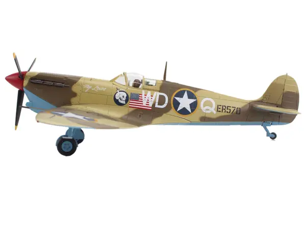 Supermarine Spitfire Mk.Vb Trop Fighter Aircraft "ER570 4th Fighter Squadron 52nd Fighter Group" (1943) Mediterranean Allied Coastal Air Force "Air Power Series" 1/48 Diecast Model by Hobby Master #2