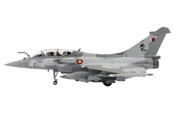 Dassault Rafale DQ Fighter Aircraft "QA209" (2021) Qatar Emiri Air Force "Air Power Series" 1/72 Diecast Model by Hobby Master #2