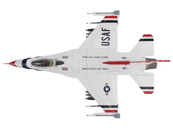 Lockheed F-16C Fighting Falcon Fighter Aircraft "No.10 Thunderbirds Warbird" United States Air Force "Air Power Series" 1/72 Diecast Model by Hobby Master #4