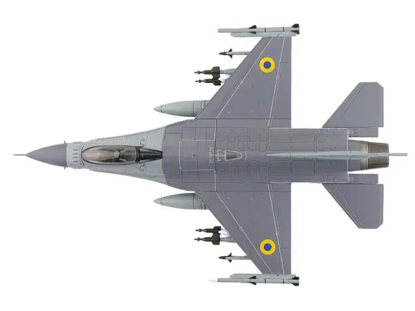 Lockheed F-16AM Fighting Falcon Fighter Aircraft "UA24-3596 Pylon Integrated Dispenser System Plus" (2024) Ukrainian Air Force "Air Power Series" 1/72 Diecast Model by Hobby Master #3