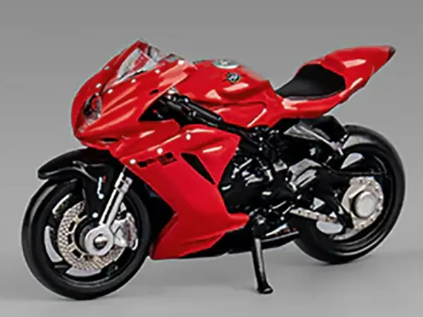 2022 MV Agusta F3 Rosso Motorcycle Red with Figure 1/64 Diecast Model by CM Model #2