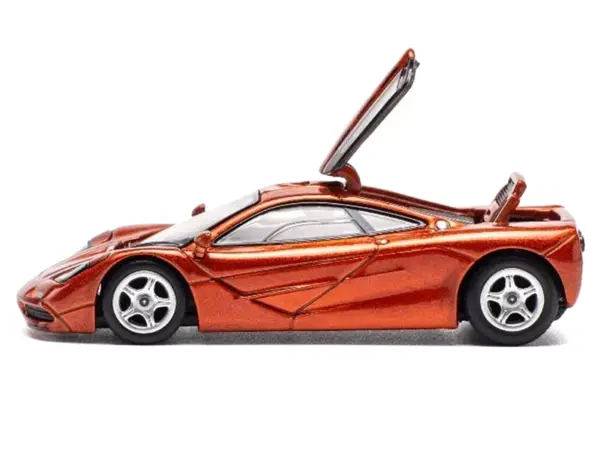 McLaren F1 Orange Metallic 1/64 Diecast Model Car by Pop Race #2