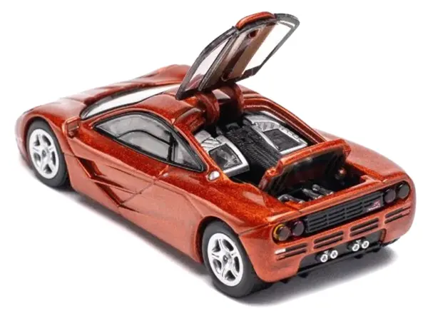 McLaren F1 Orange Metallic 1/64 Diecast Model Car by Pop Race #4