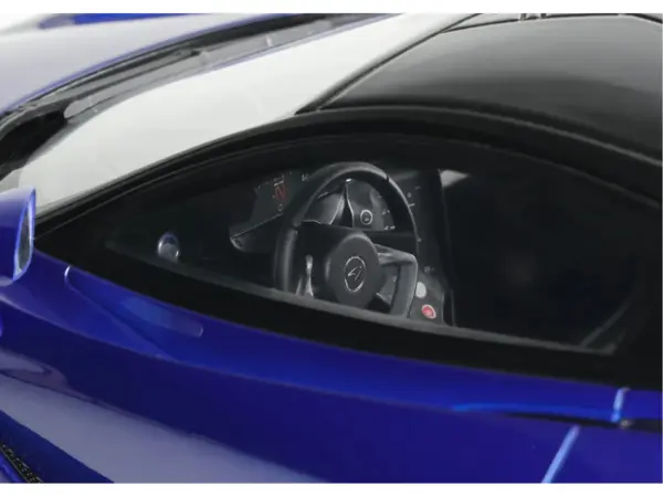 2023 McLaren 750S Coupe Blue Metallic with Black Top 1/18 Model Car by GT Spirit #2