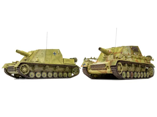 Level 3 Model Kit Sturmpanzer IV Brummbar "Mid Version" Tank with 2 Scheme Options 1/35 Plastic Model Kit by Airfix #3